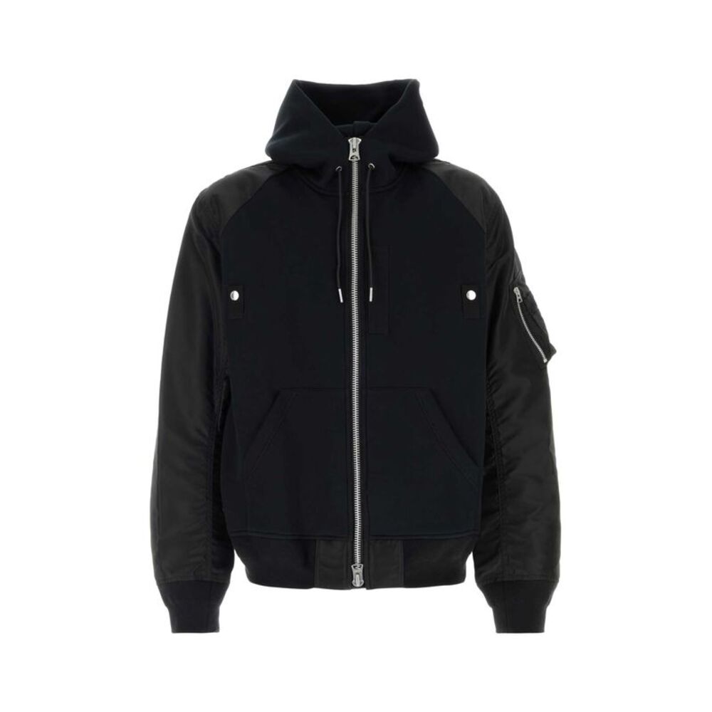 Sacai Men Black Cotton Blend Sweatshirt